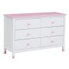 3-Pieces Bedroom Sets Full Size House Bed with Storage Headboard, Wooden Nightstand and Storage Dresser,White
