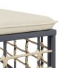 11 Piece Patio Lounge Set with Cushions Anthracite Poly Rattan