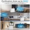 Air Purifiers for Home Large Room; MOOKA H13 True HEPA Filter Air Cleaner; 100% Ozone Free Quiet Air Cleaner for Home; Bedroom and Office; E-300L Whit