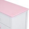 3-Pieces Bedroom Sets Full Size House Bed with Storage Headboard, Wooden Nightstand and Storage Dresser,White
