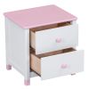 3-Pieces Bedroom Sets Full Size House Bed with Storage Headboard, Wooden Nightstand and Storage Dresser,White