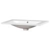 30" Single Bathroom Basin Sink, Vanity Top Only, 3-Faucet Holes, Resin
