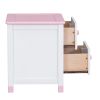 3-Pieces Bedroom Sets Full Size House Bed with Storage Headboard, Wooden Nightstand and Storage Dresser,White