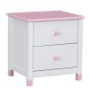3-Pieces Bedroom Sets Full Size House Bed with Storage Headboard, Wooden Nightstand and Storage Dresser,White