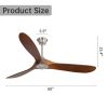 60 Inch Outdoor Ceiling Fan Without Light 3 ABS Blade with Smart APP Control