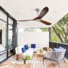 60 Inch Outdoor Ceiling Fan Without Light 3 ABS Blade with Smart APP Control