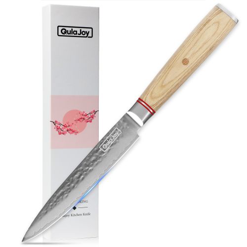 Qulajoy Nakiri Knife 6.9 Inch, Professional Vegetable Knife Japanese Kitchen Knives 67-Layers Damascus Chef Knife, Cooking Knife For Home Outdoor With