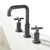 New 8 in Widespread Bathroom Faucet  2 Handles Stainless Steel 3 Hole Bathroom Sink Faucet