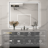 LED Lighted Bathroom Wall Mounted Mirror with High Lumen Anti-Fog Separately Control Dimmer Function Large Size