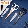 Anti-Stick Anti-Rust Scissors EDC Home Craft Diy Safety Cover Student Scissor Stainless Steel School Supplies Office Stationery